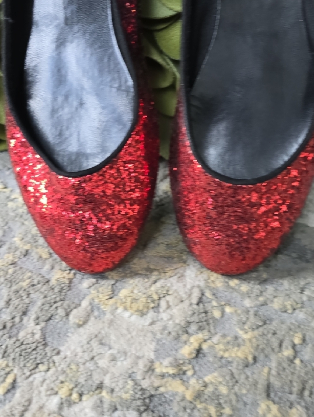 LOWER EAST SIDE Red Glitter Ballet Flats Women's Size 7.5 - Picture 4 of 15